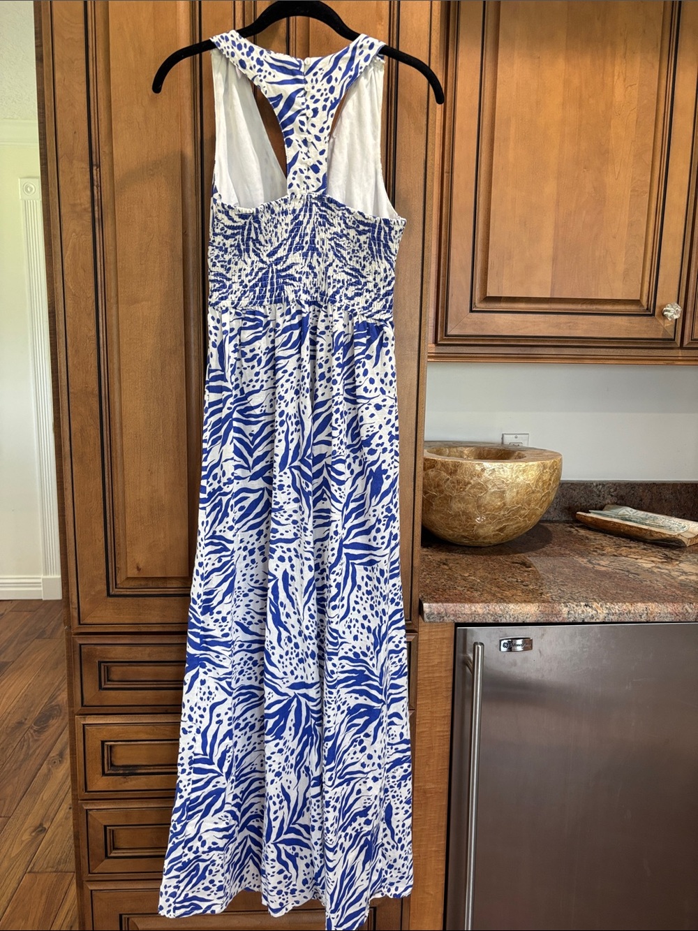 Sincerely Jules Blue & White Printed Maxi Jumpsuit - Picture 7 of 7